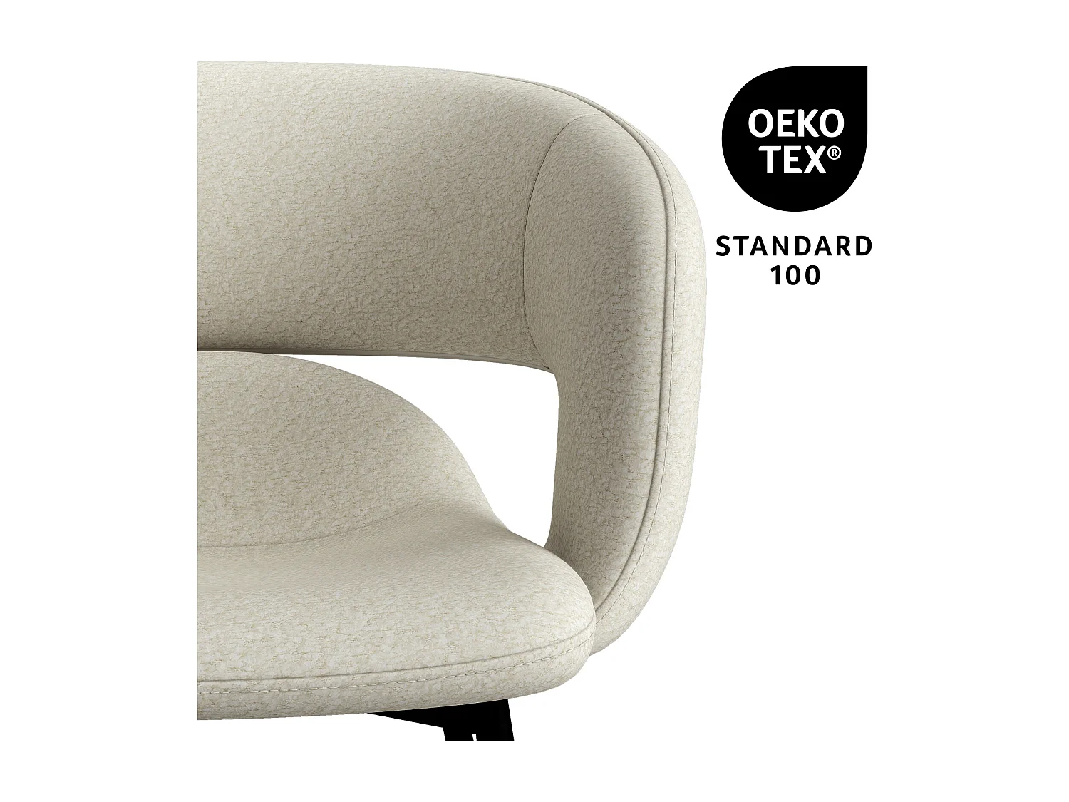 TRAVIS-Poltrona da tavolo in tessuto  Lino e metallo