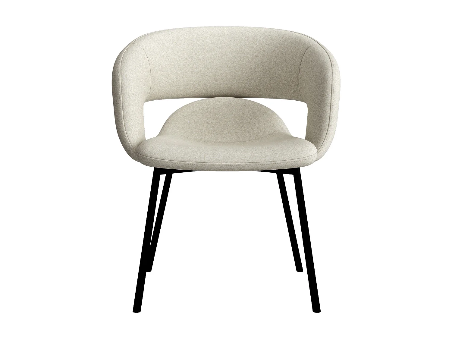 TRAVIS-Poltrona da tavolo in tessuto  Lino e metallo