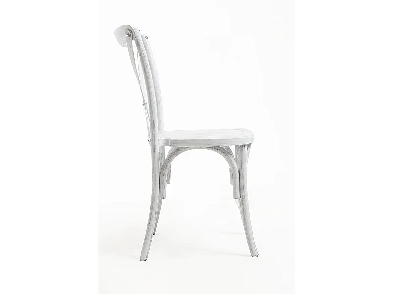 Sillas Comedor - Pack 4 Sillas Altea Polipropileno efecto Madera - Blanco