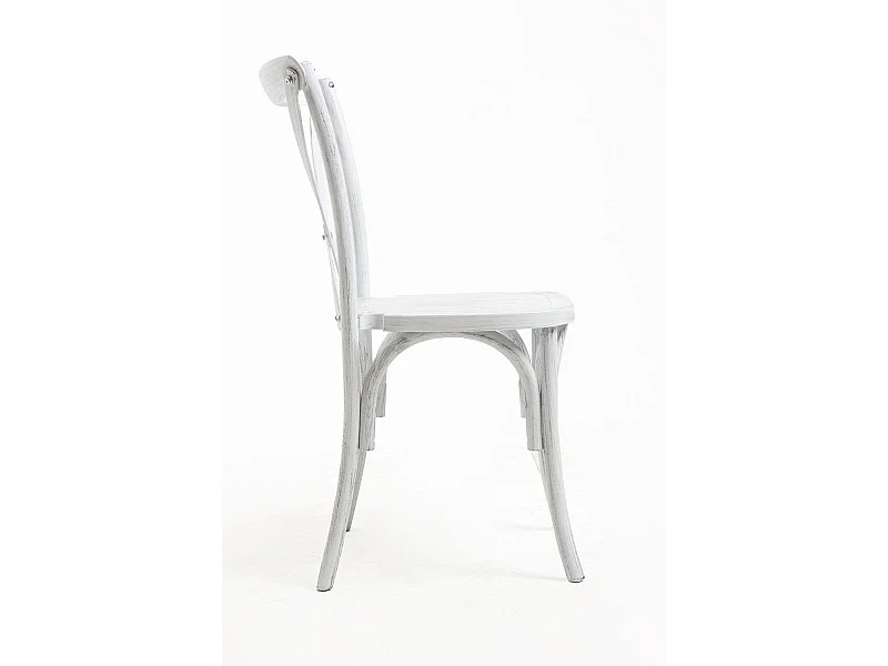 Sillas Comedor - Pack 4 Sillas Altea Polipropileno efecto Madera - Blanco