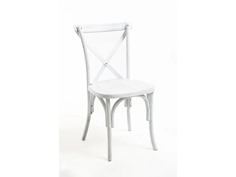 Sillas Comedor - Pack 4 Sillas Altea Polipropileno efecto Madera - Blanco