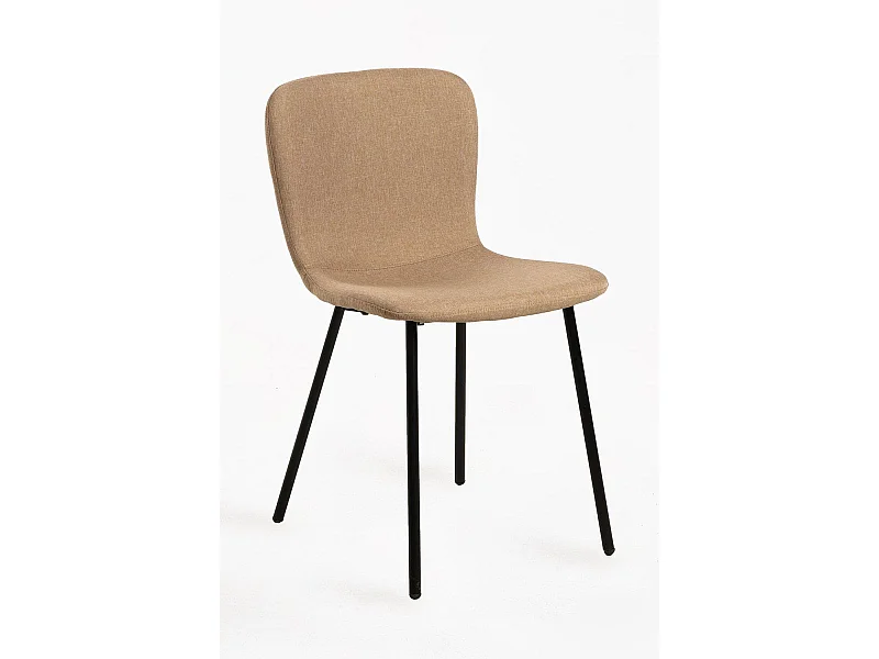 Sillas Comedor - Silla Welna Tela - Marrón Claro