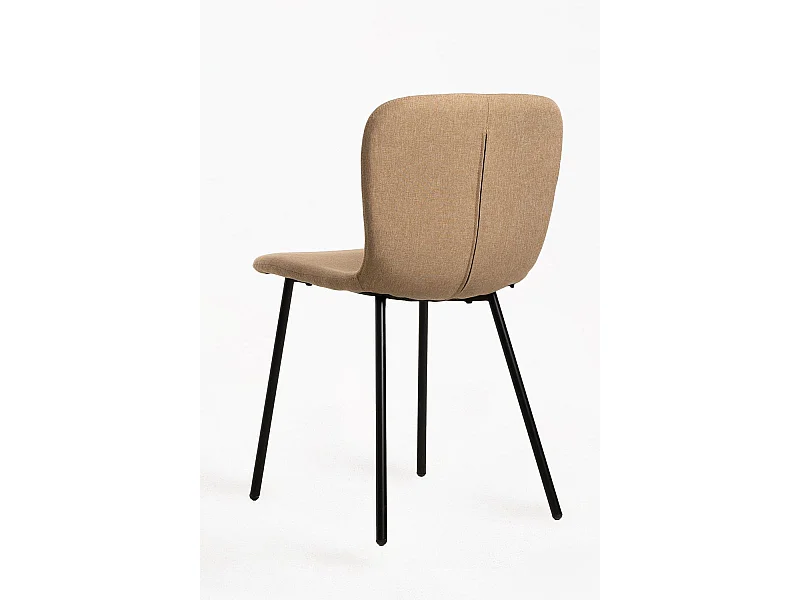 Sillas Comedor - Silla Welna Tela - Marrón Claro