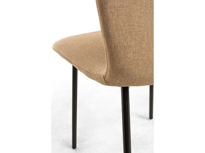 Sillas Comedor - Silla Welna Tela - Marrón Claro