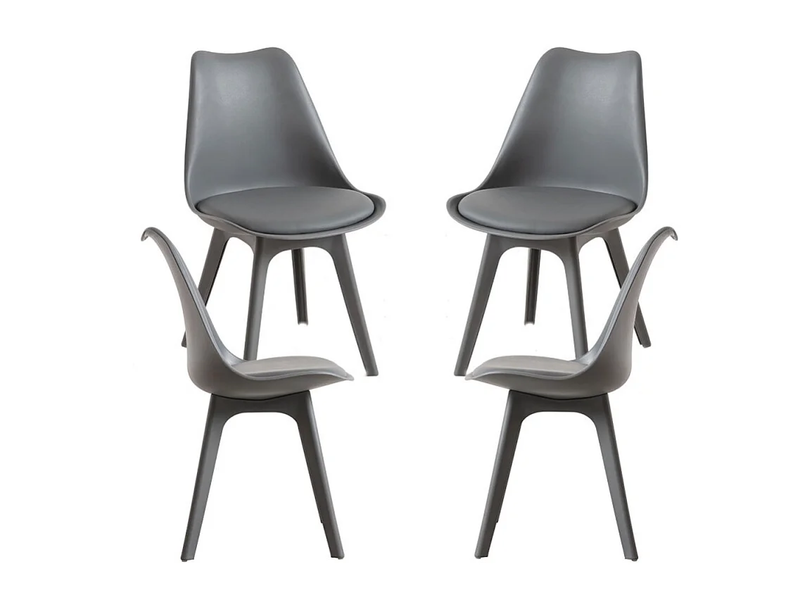 Packs Sillas Comedor - Pack 4 Sillas Synk Suprym - Gris oscuro