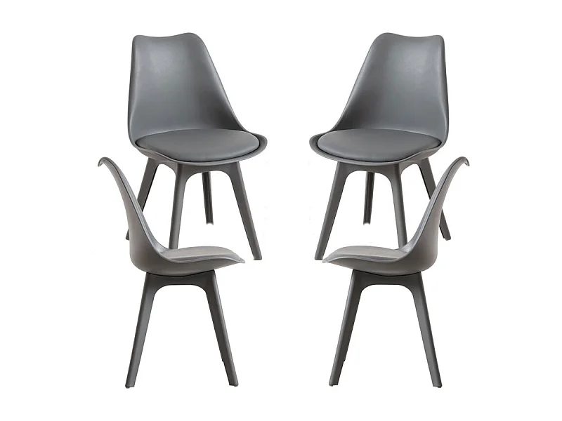 Packs Sillas Comedor - Pack 4 Sillas Synk Suprym - Gris oscuro