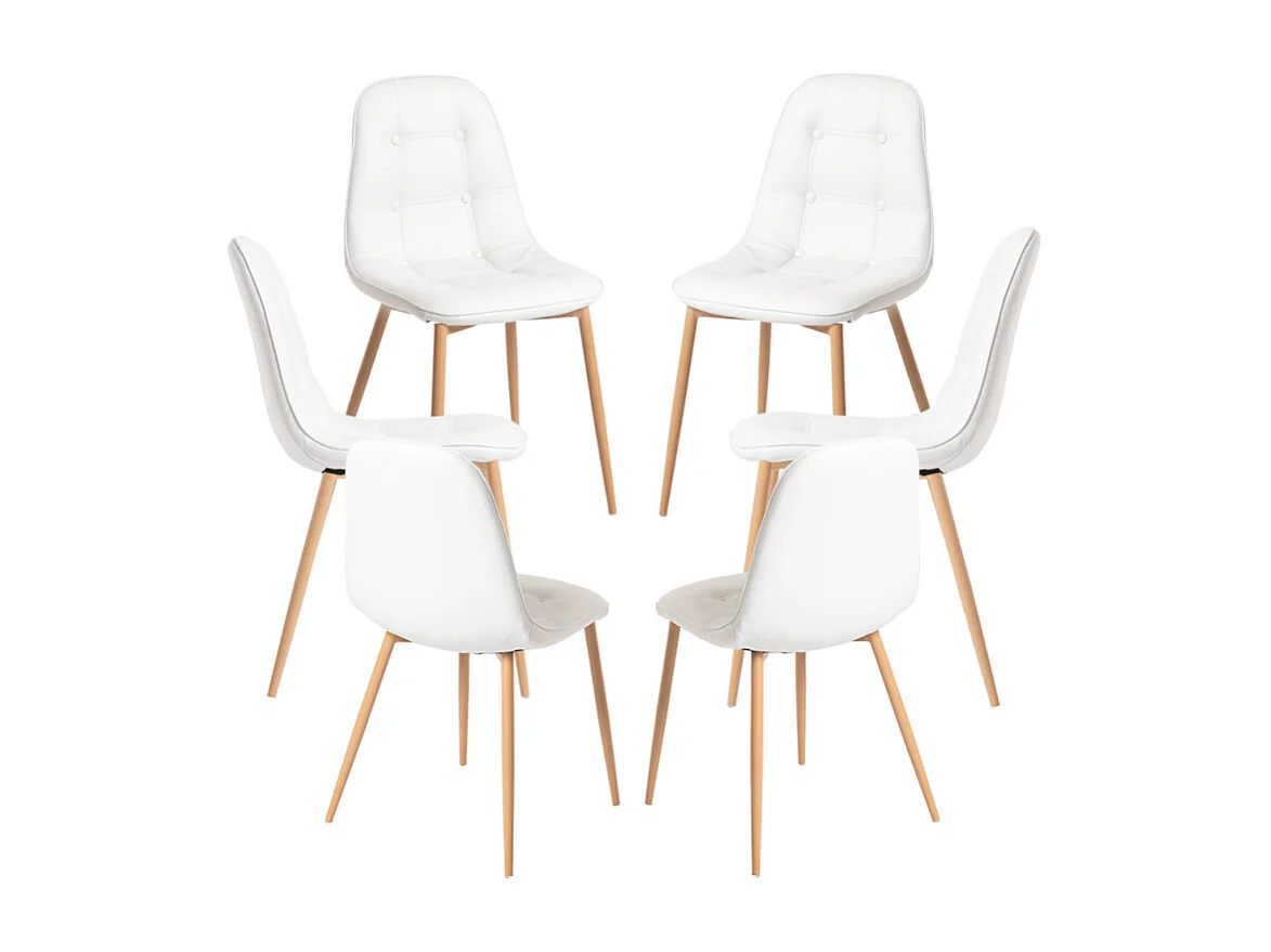Packs Sillas Comedor - Pack 6 Sillas Plazi - Blanco