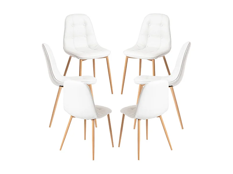 Packs Sillas Comedor - Pack 6 Sillas Plazi - Blanco