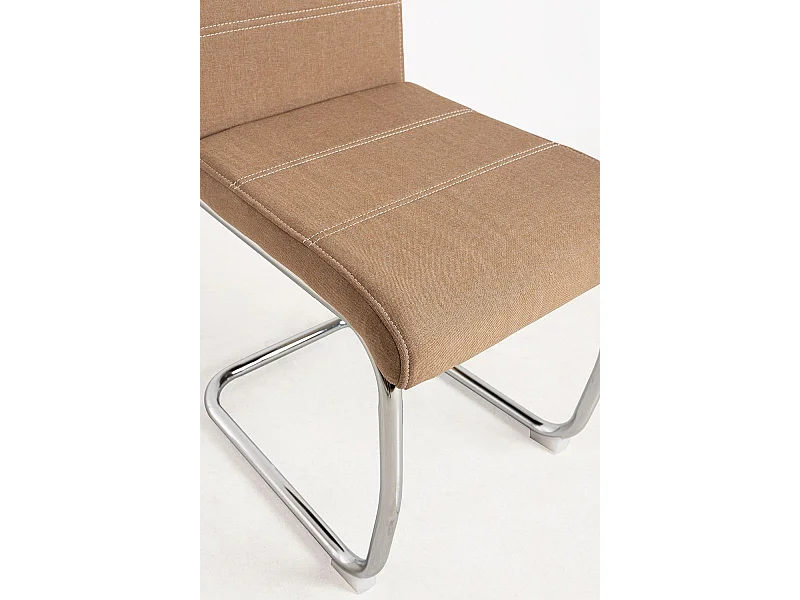 Sillas Comedor - Silla Hallen Tela - Marrón Claro