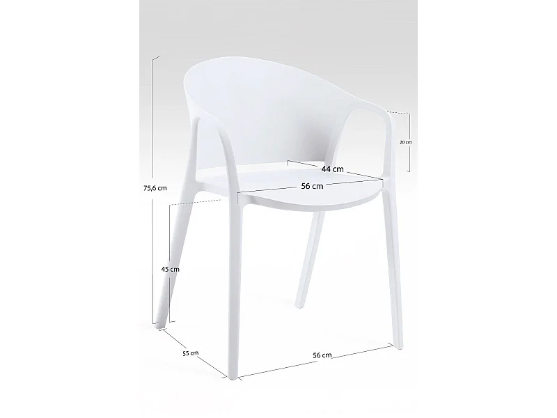 Sillas Comedor - Silla Tasla - Blanco