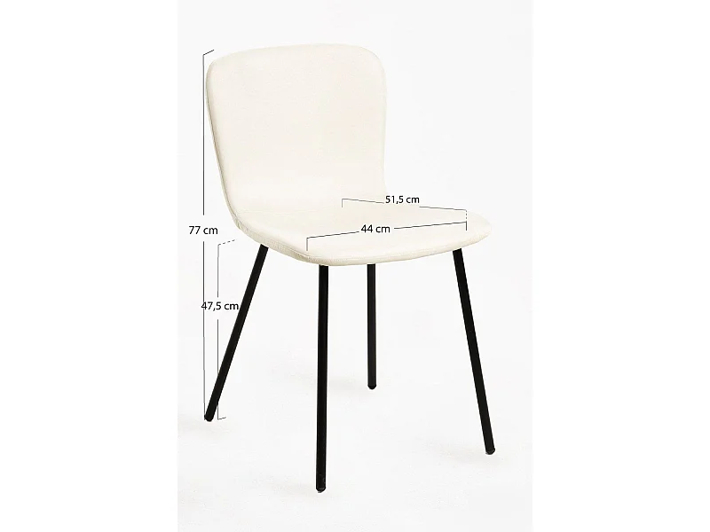 Sillas Comedor - Silla Welna Tela - Beige