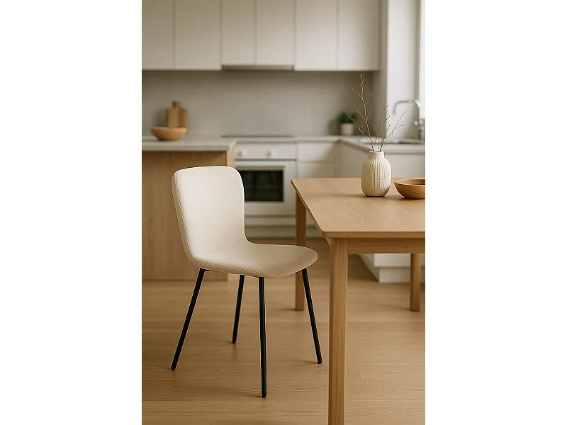 Sillas Comedor - Silla Welna Tela - Beige