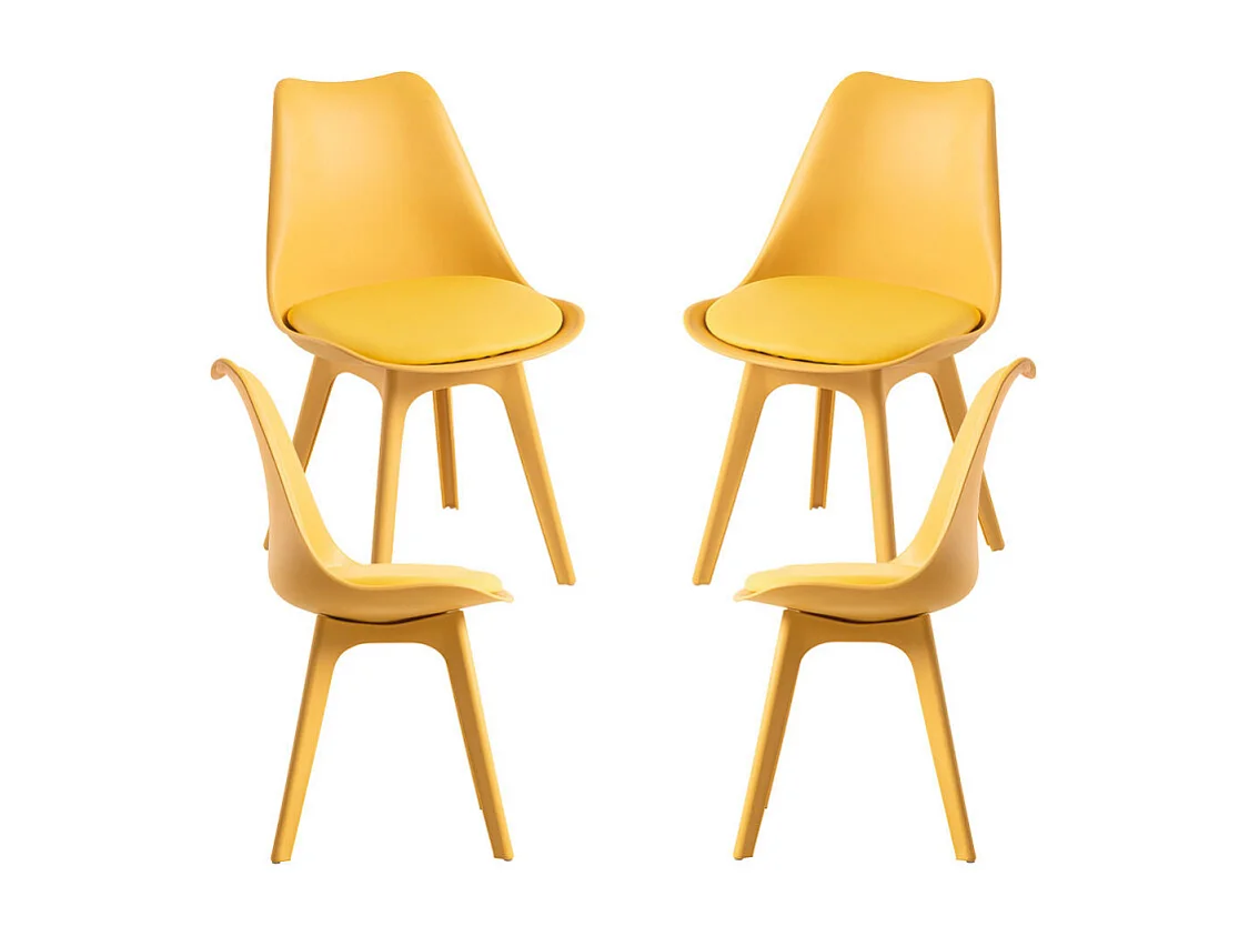 Packs Sillas Comedor - Pack 4 Sillas Synk Suprym - Amarillo