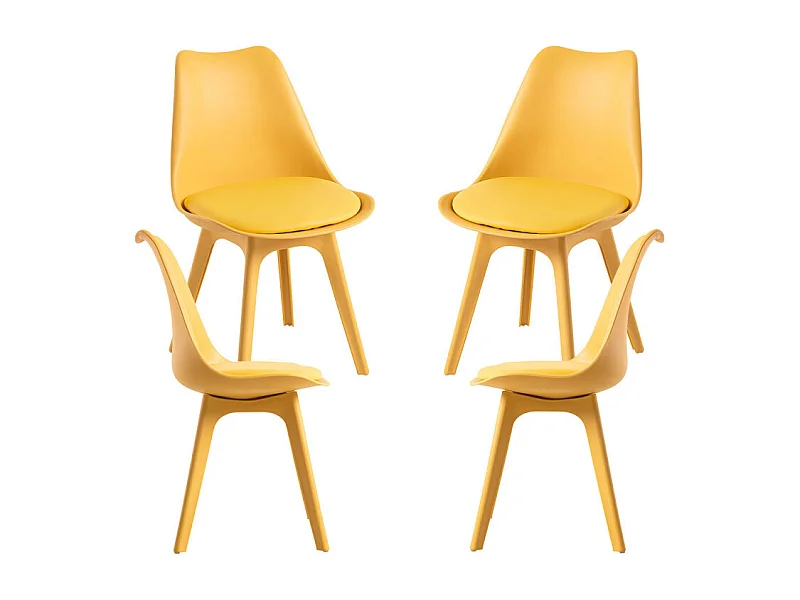 Packs Sillas Comedor - Pack 4 Sillas Synk Suprym - Amarillo