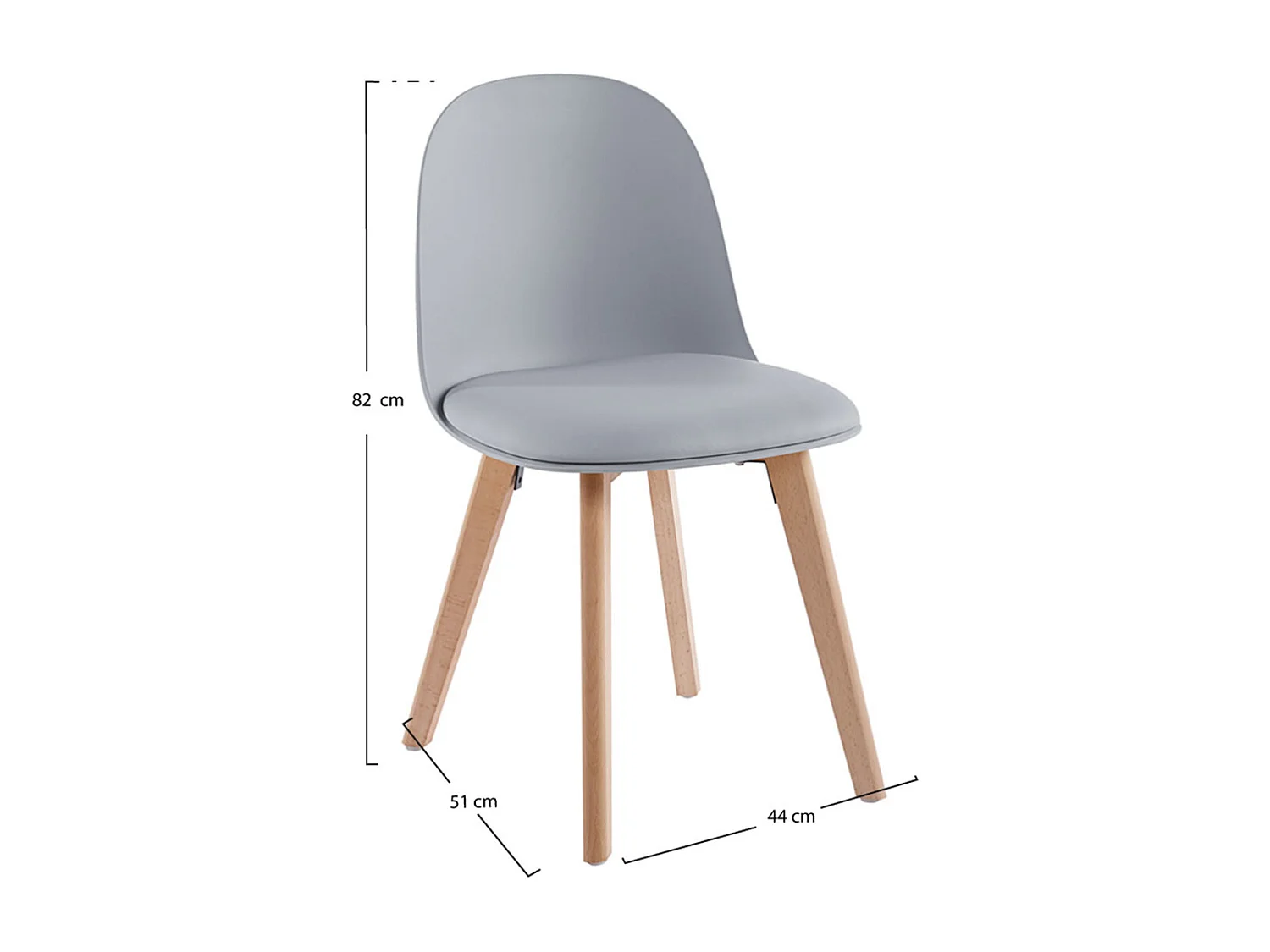 Sillas Comedor - Silla Munay - Gris claro