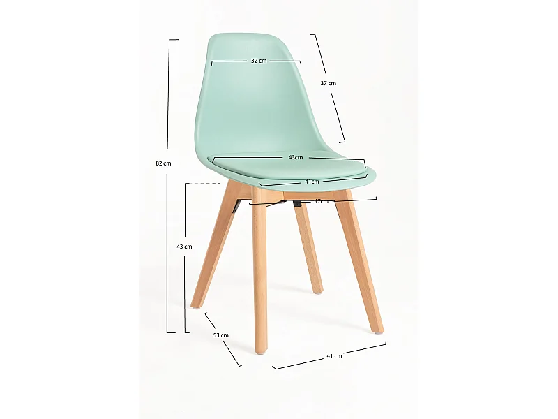Sillas Comedor - Silla Dami - Celadón