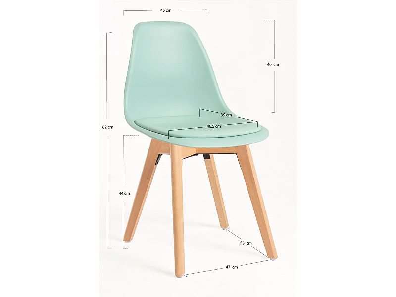 Sillas Comedor - Silla Dami - Celadón