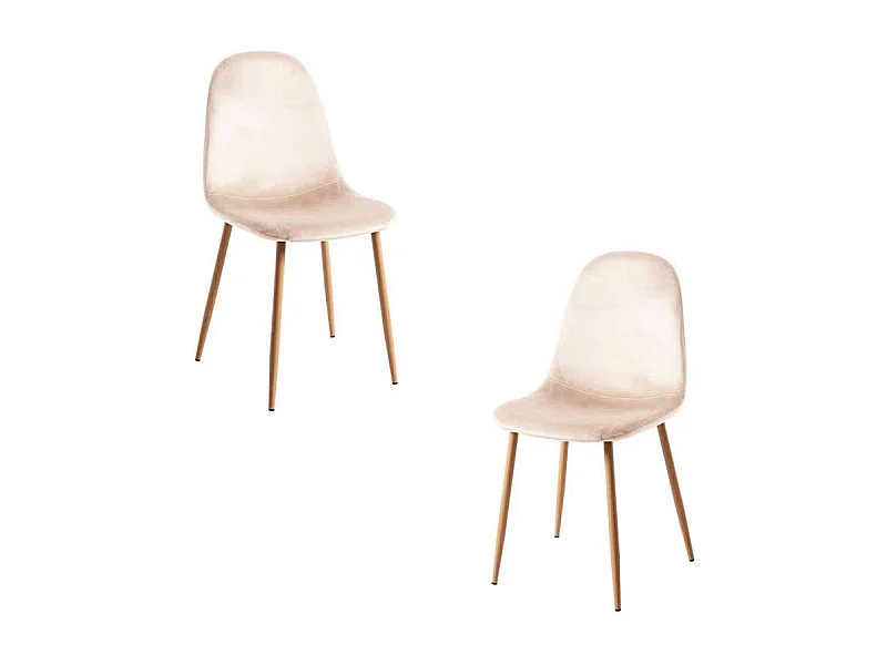 Packs Sillas Comedor - Pack 2 Sillas Teok Terciopelo - Beige