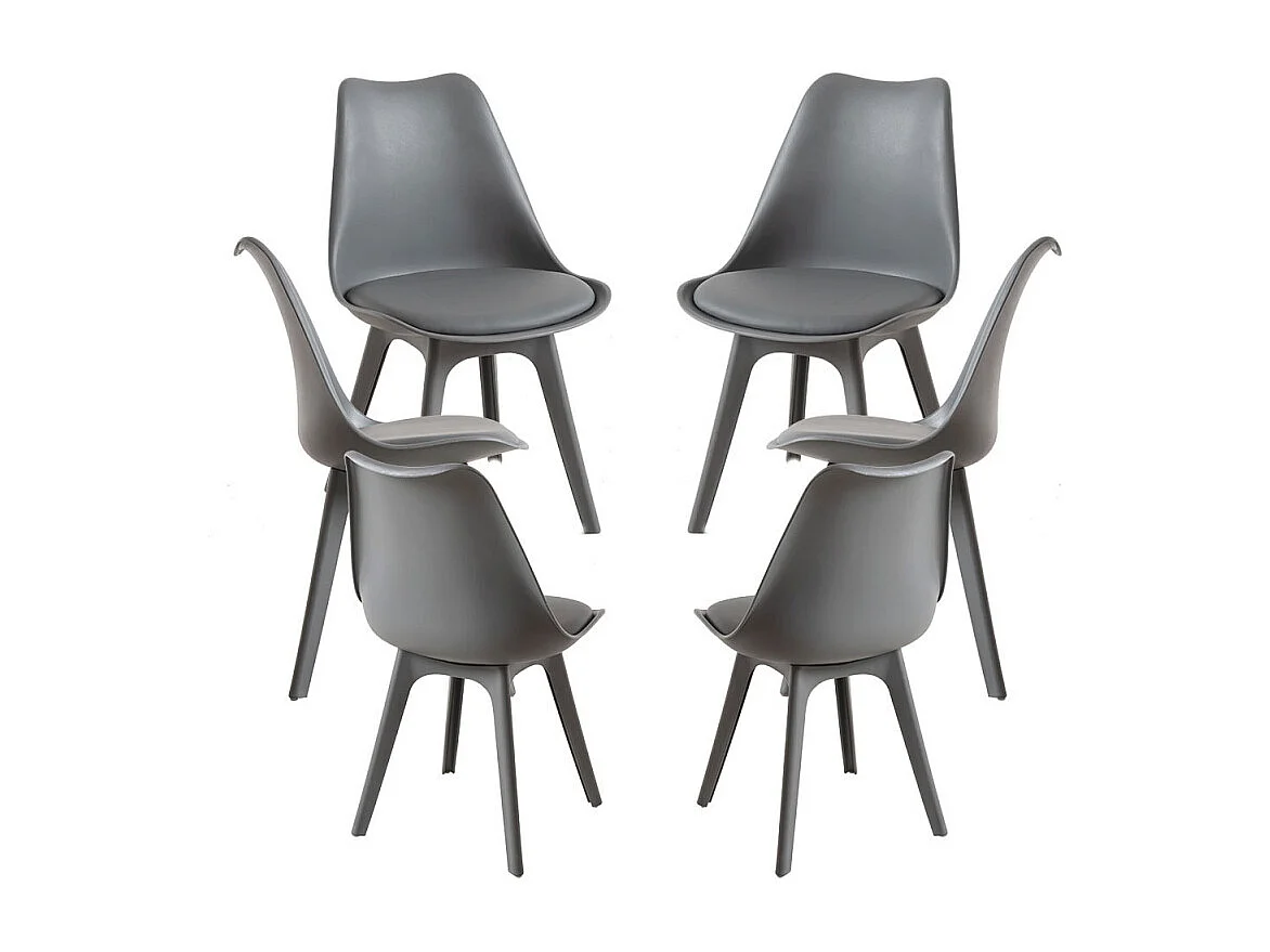 Packs Sillas Comedor - Pack 6 Sillas Synk Suprym - Gris oscuro