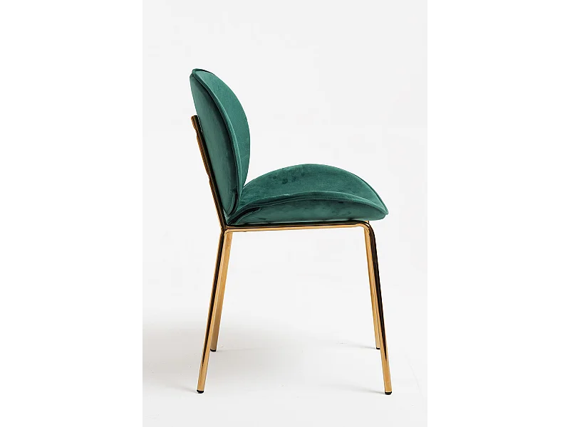 Sillas Comedor - Silla Garry Golden Terciopelo - Verde