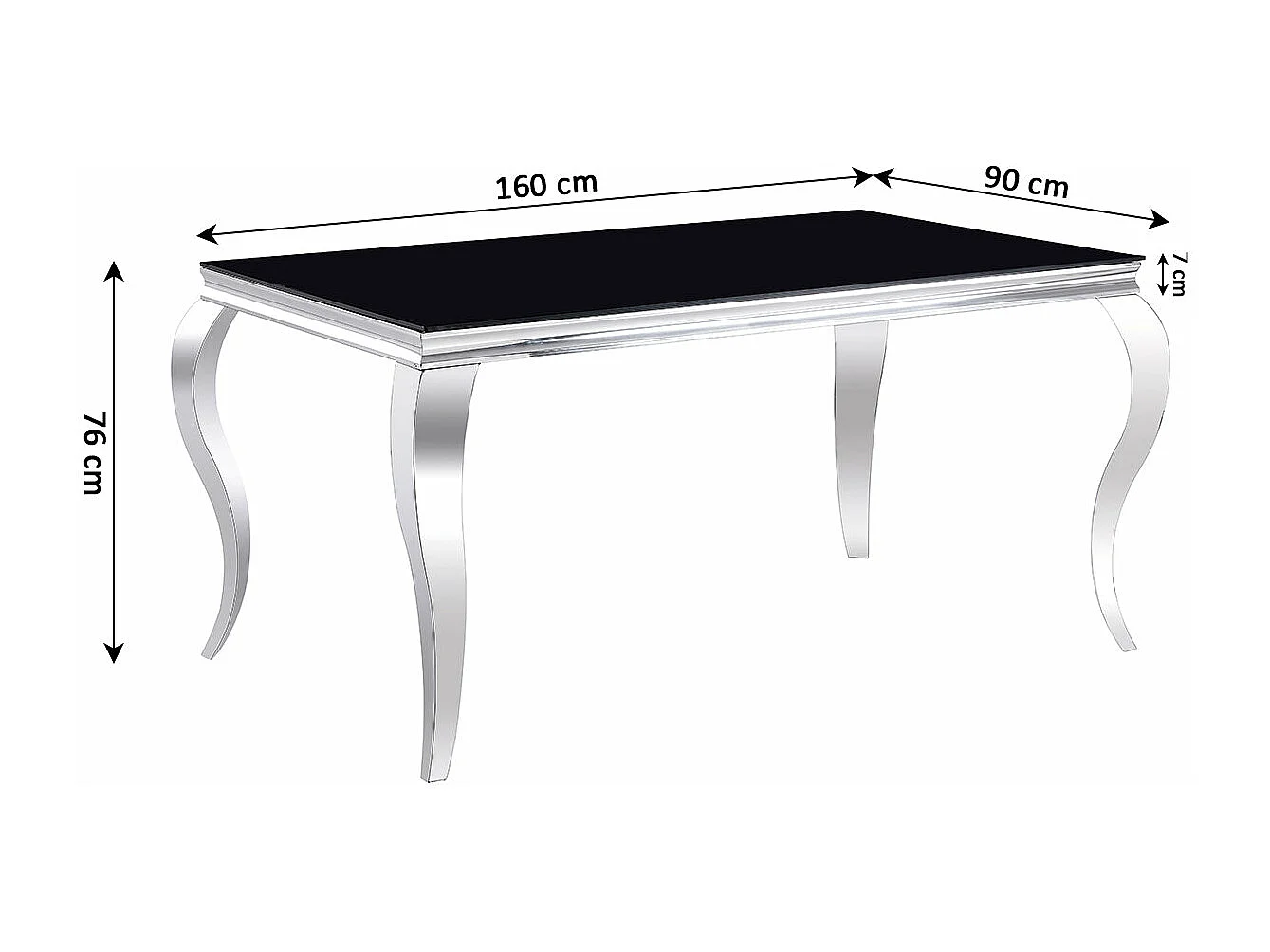 Mesa de Jantar Vanguardista em Vidro Temperado + Mesa de Centro Preto