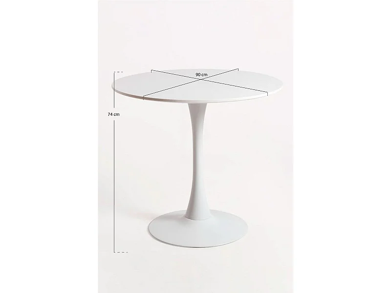 Estilo Nórdico - Mesa Kolio 90 cm - Blanco