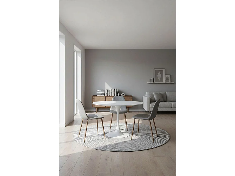 Estilo Nórdico - Mesa Kolio 90 cm - Blanco