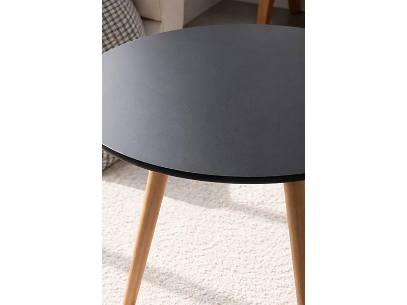 Estilo Nórdico - Mesa Synk Redonda 80 cm - Negro