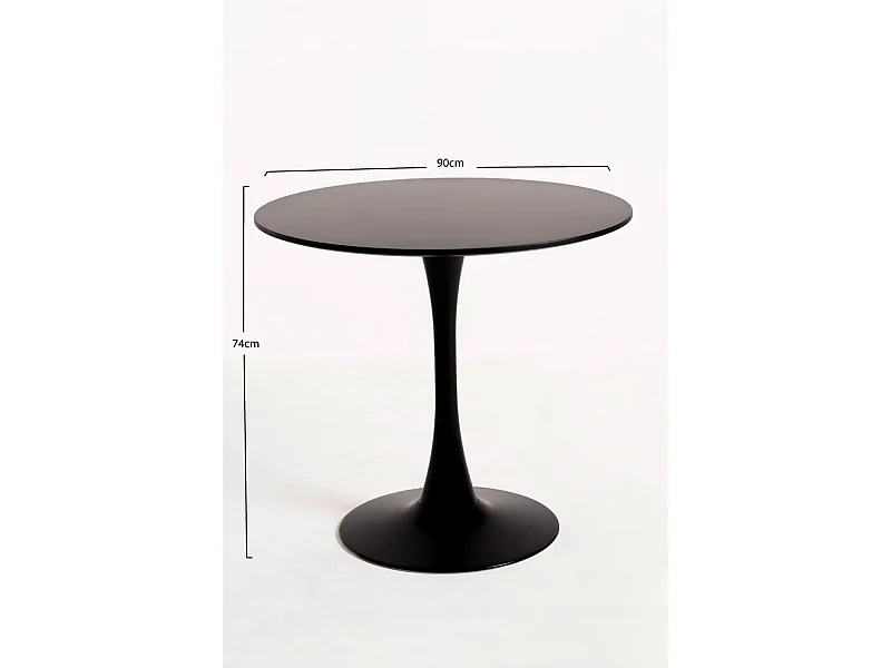 Estilo Nórdico - Mesa Kolio 90 cm - Negro