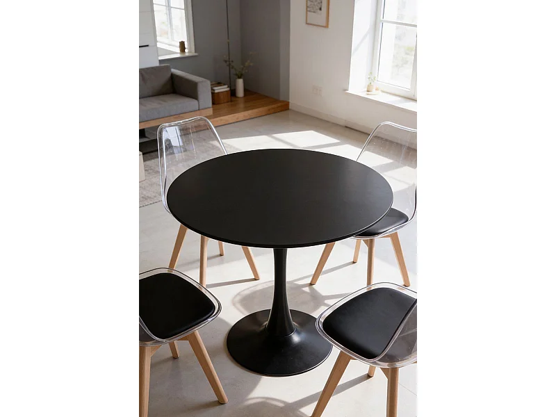 Estilo Nórdico - Mesa Kolio 90 cm - Negro