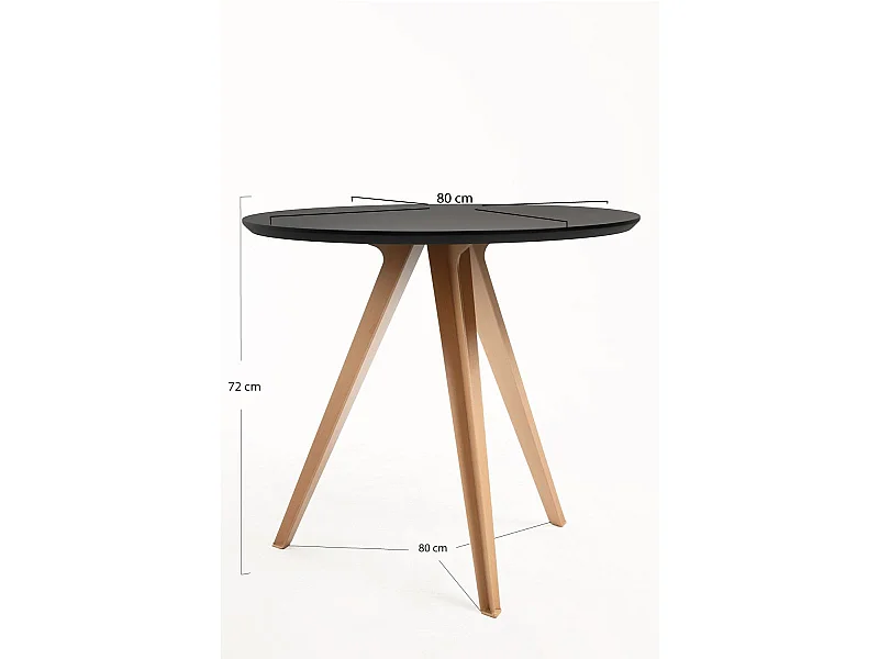 Estilo Nórdico - Mesa Synk Force 80 cm - Negro