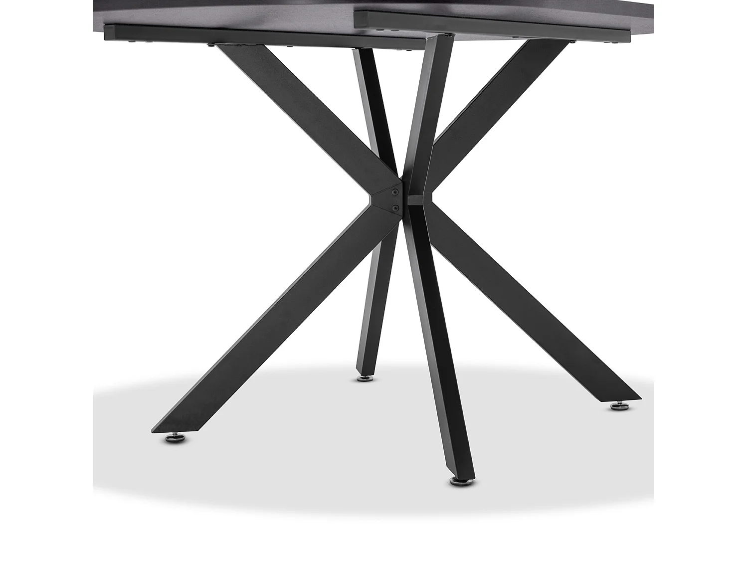 Marui Small - Mesa de jantar oval em madeira e metal com pé central Kiso 150x90 cm - cinza