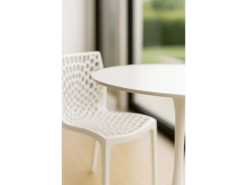 Estilo Nórdico - Mesa Kolio 80 cm - Blanco