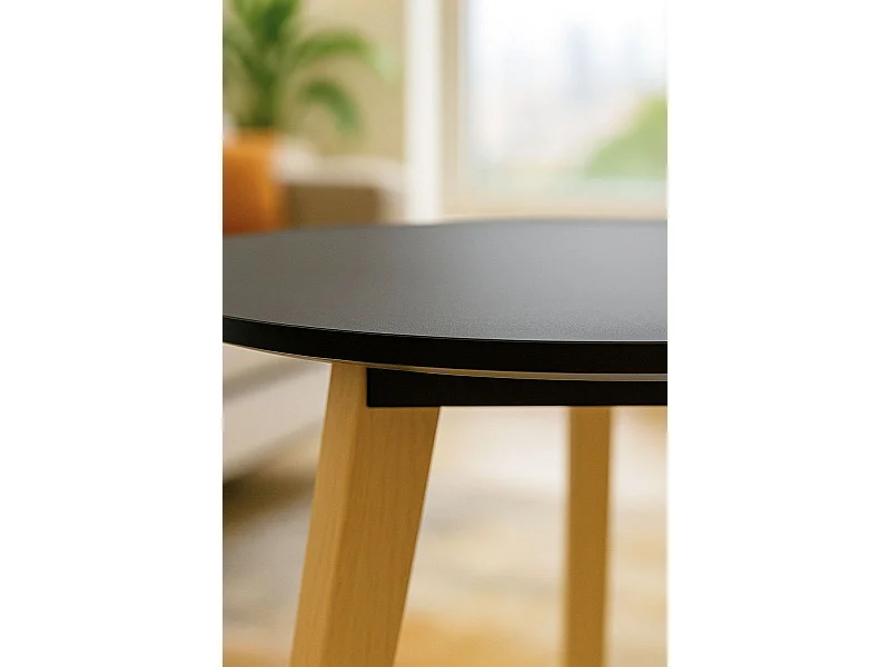 Estilo Nórdico - Mesa Synk Redonda 60 cm - Negro