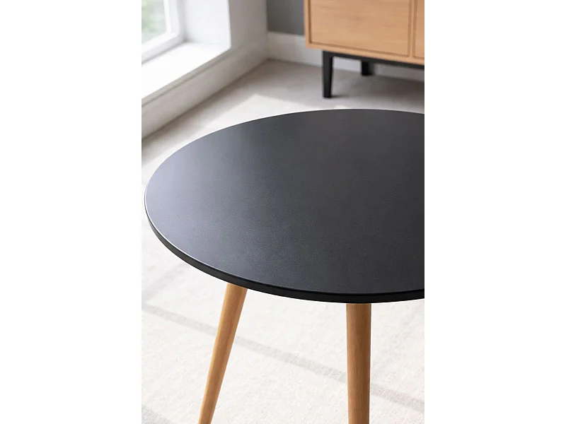 Estilo Nórdico - Mesa Synk Redonda 60 cm - Negro