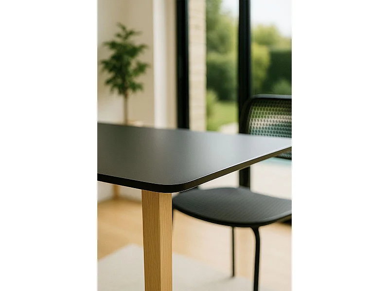 Estilo Nórdico - Mesa Synk Rectangular 120 x 80 cm - Negro