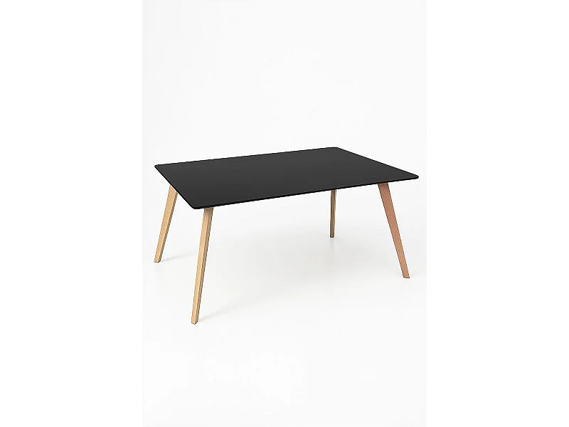 Estilo Nórdico - Mesa Synk Rectangular 120 x 80 cm - Negro