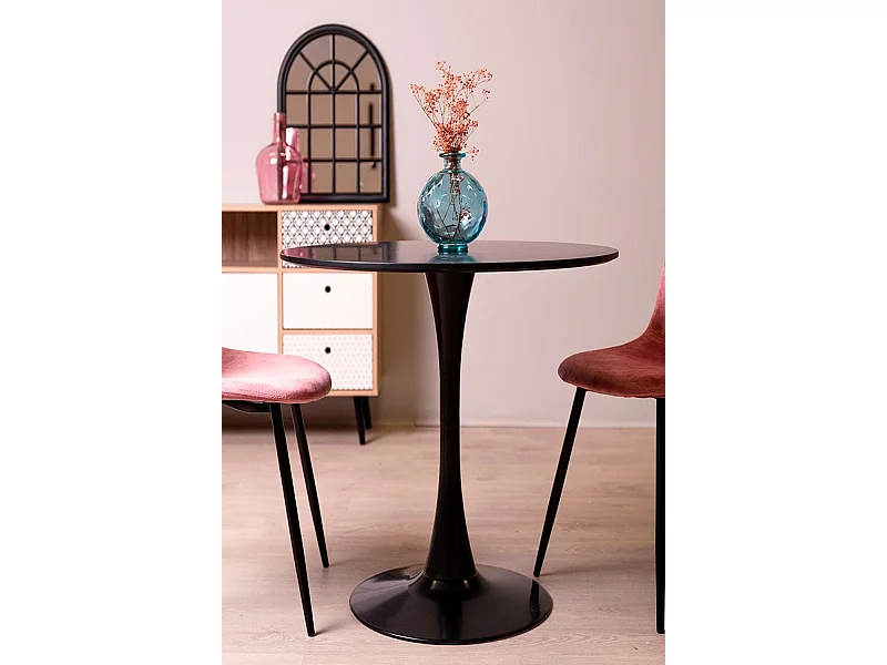 Estilo Nórdico - Mesa Kolio 80 cm - Negro