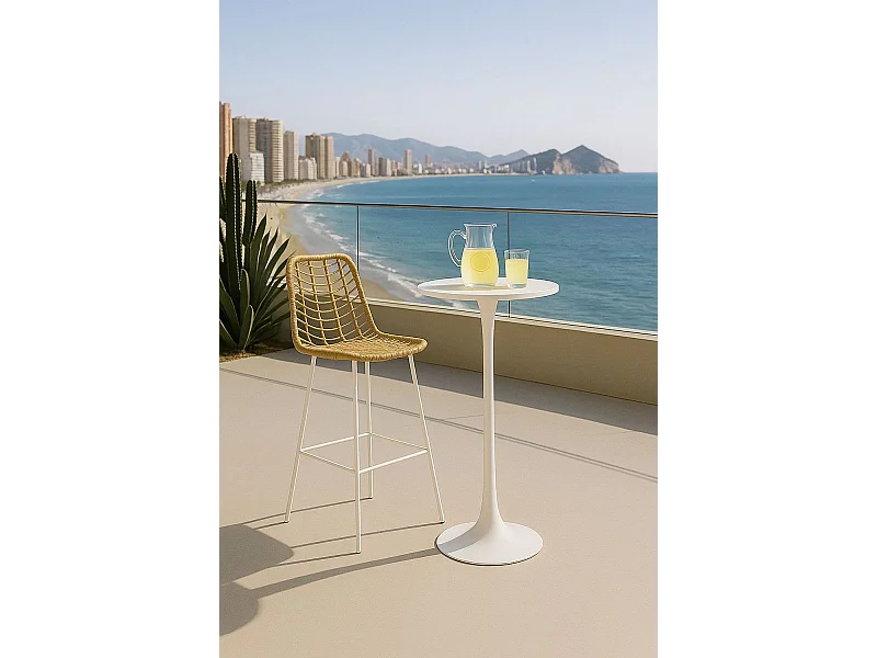 Estilo Nórdico - Mesa Kolio Alta 60 cm - Blanco