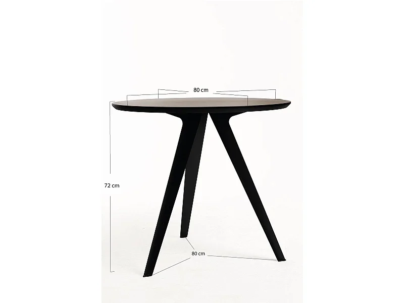 Estilo Nórdico - Mesa Synk Force Total 80 cm - Negro