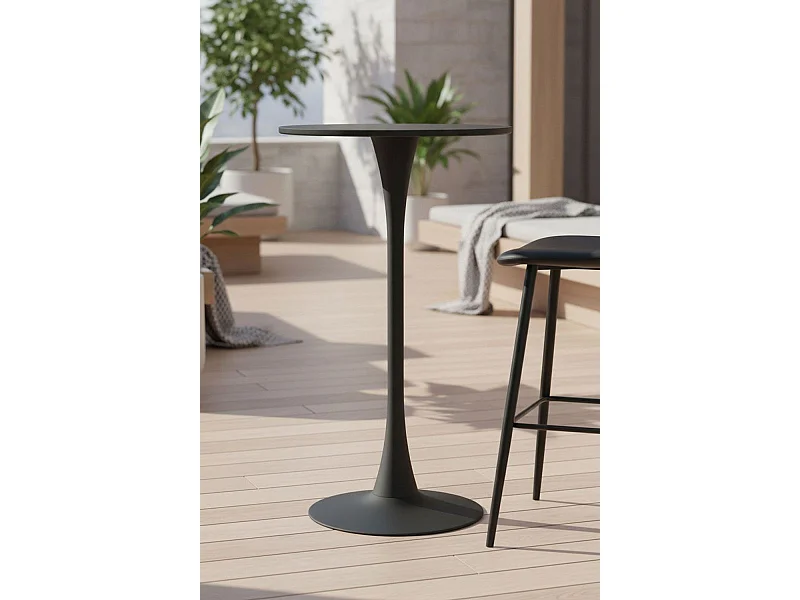 Estilo Nórdico - Mesa Kolio Alta 60 cm - Negro