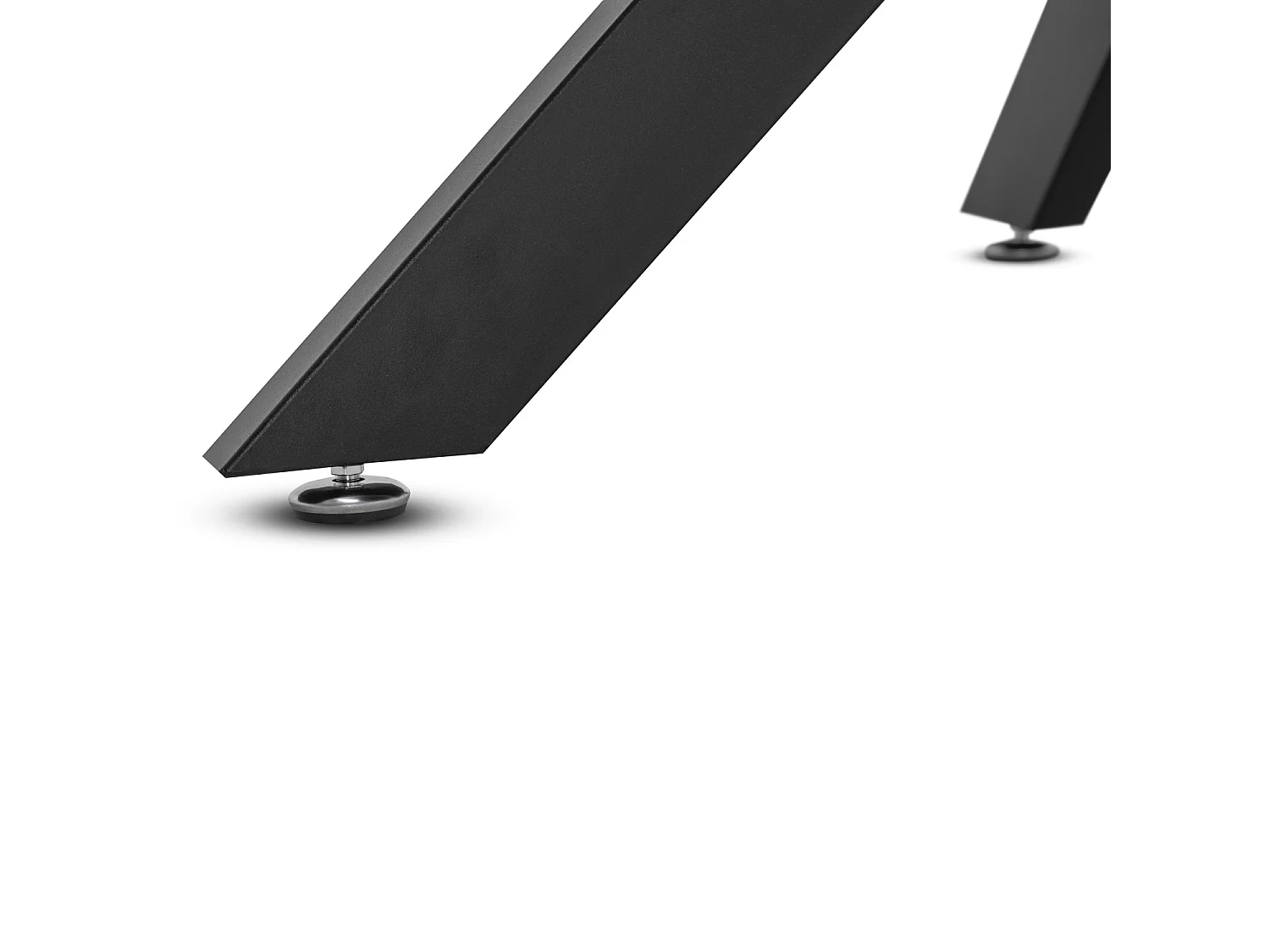 Marui Big - Table à manger ovale en bois et métal avec pied central Kiso 180x100 cm - bois noir