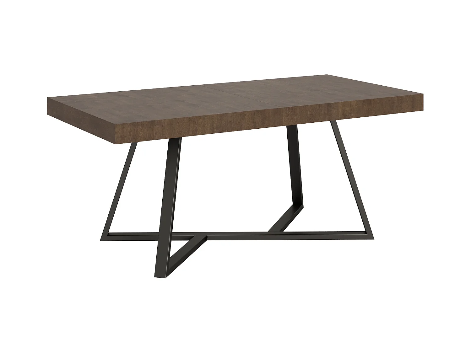 Table extensible 90x180/440 cm Booster noyer pieds anthracite