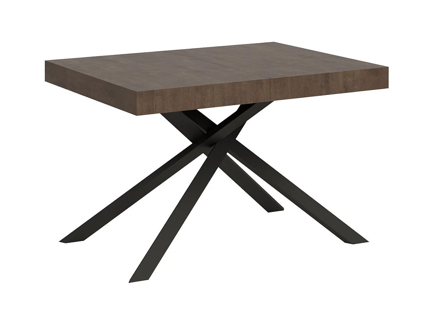 Uitschuifbare tafel 90x120/380 cm Karida walnoot frame antraciet