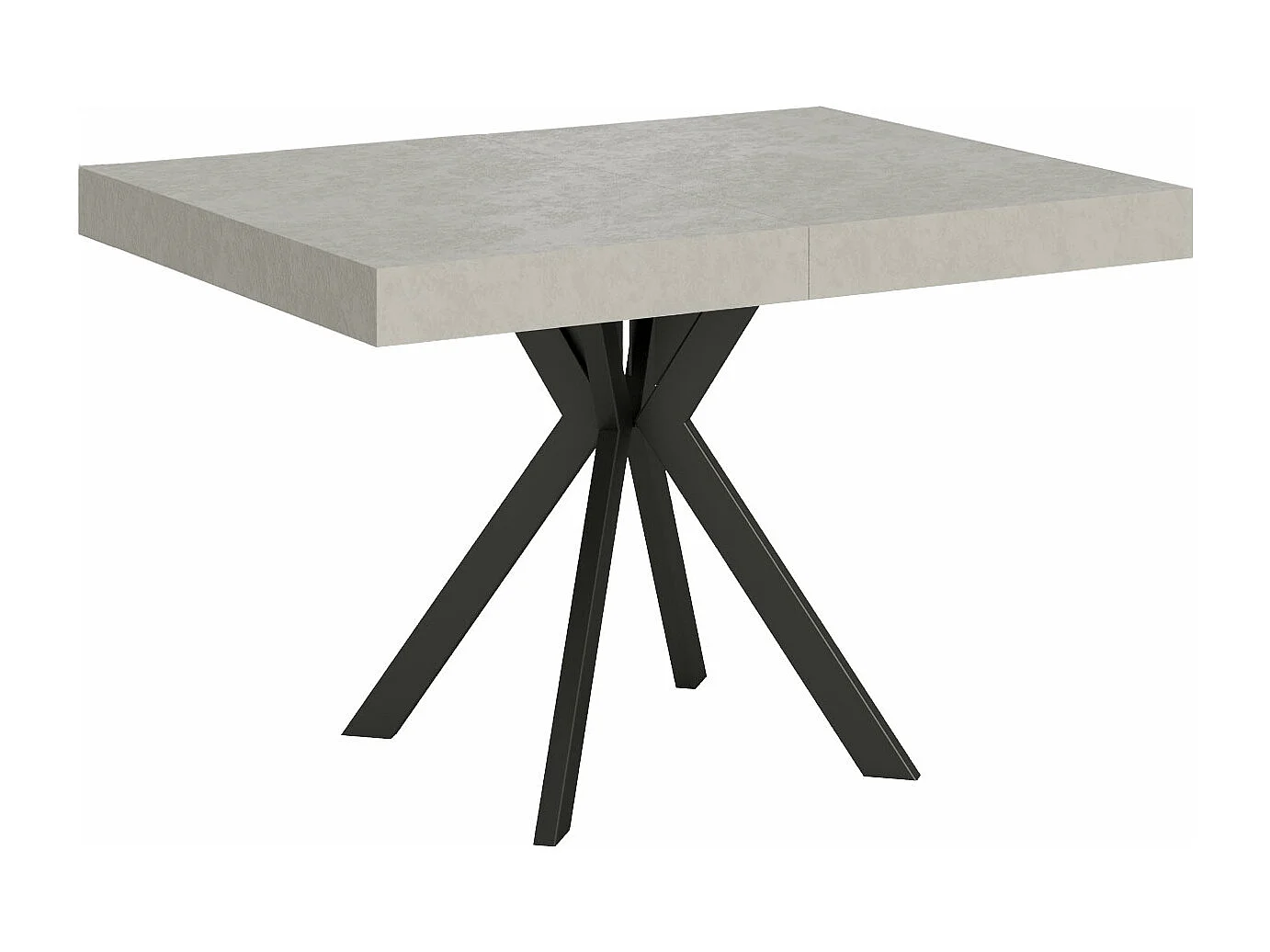Uitschuifbare tafel 90x120/224 cm Dolcezza kasjmier frame antraciet