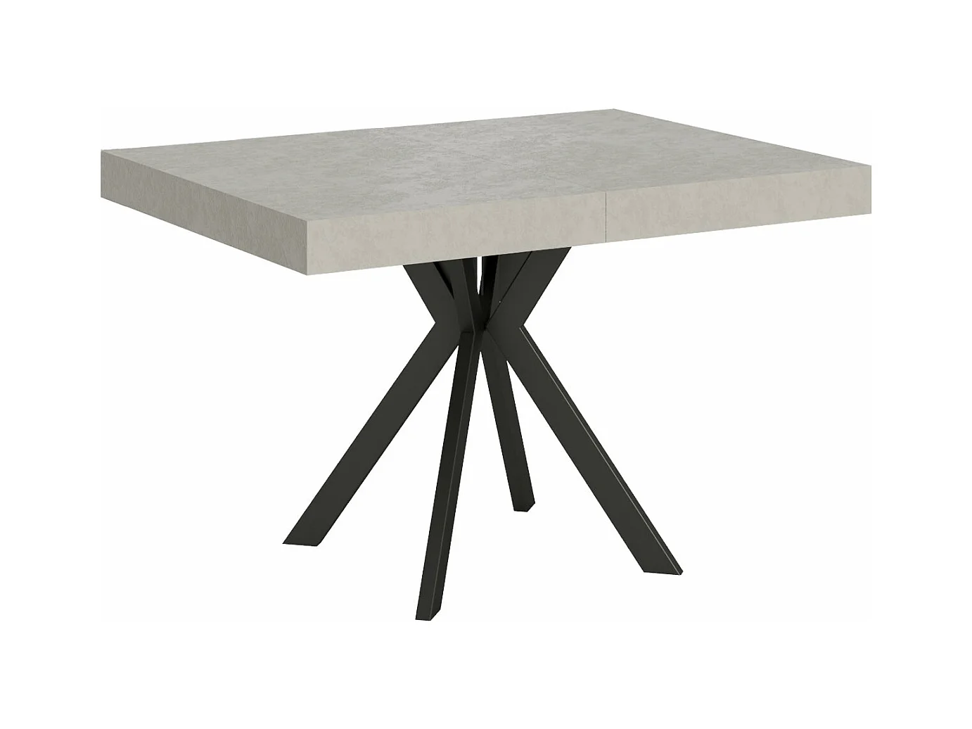 Table extensible 90x120/224 cm Dolcezza cachemire pieds anthracite