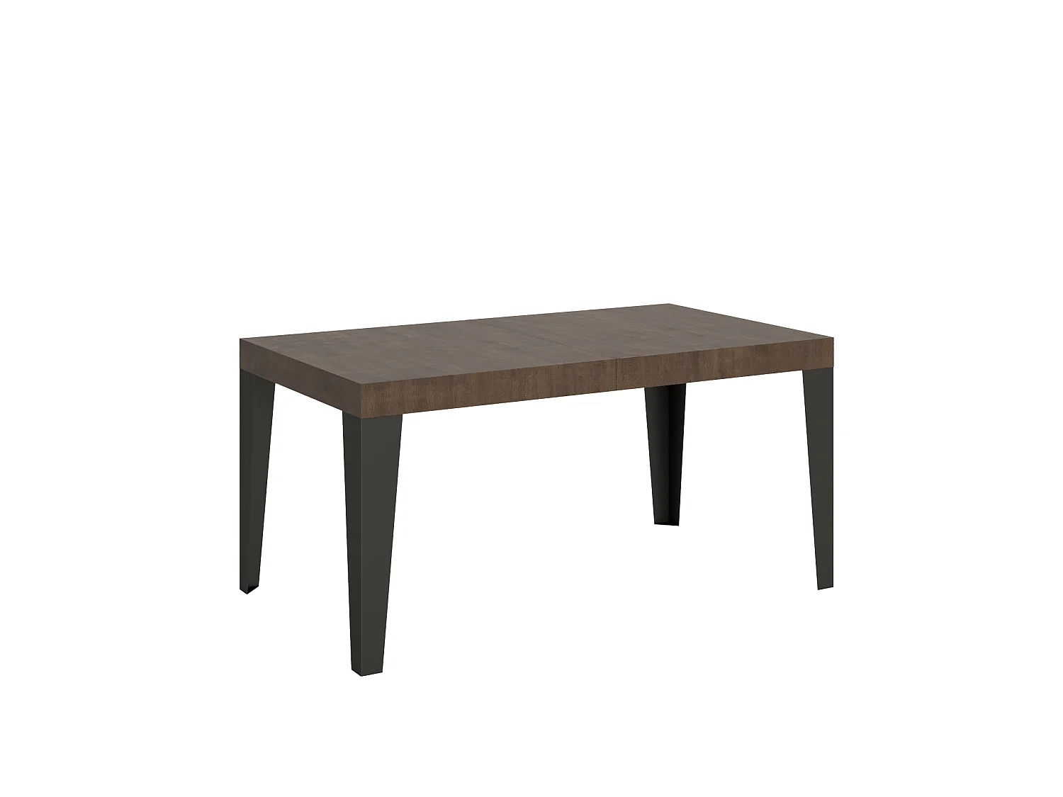 Extendable table 160/244x80 cm Flame walnut anthracite legs