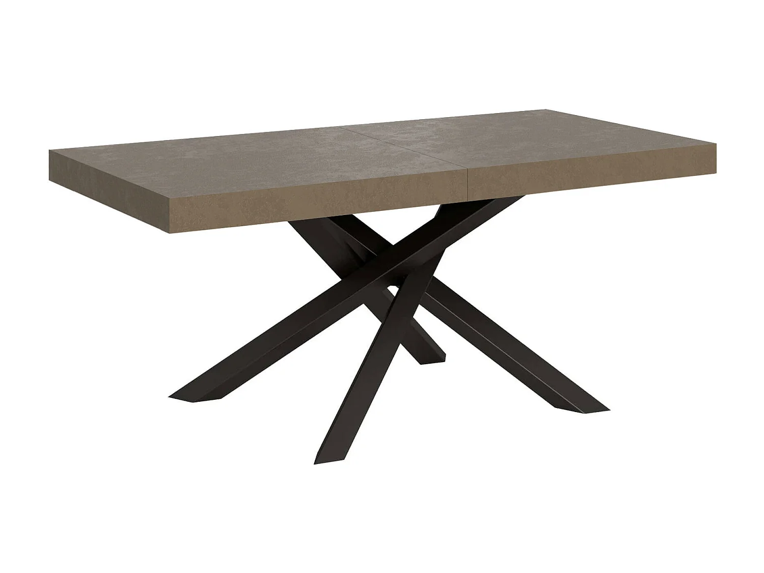 Mesa extensible 180/284x90 cm Volantis gris paloma patas antracita
