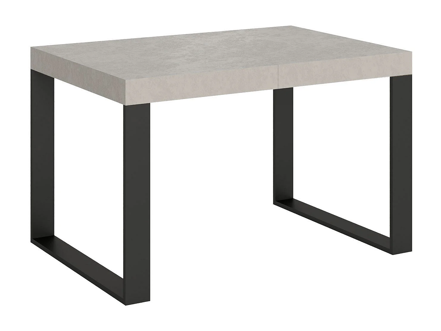 Uitschuifbare tafel 120/224x90 cm Tecno kasjmier antraciet poten