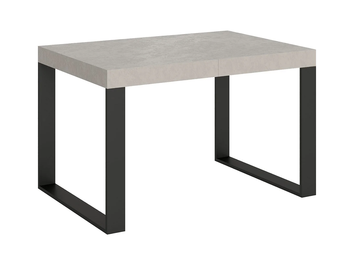 Table extensible 90x120/224 cm Tecno cachemire pieds anthracite